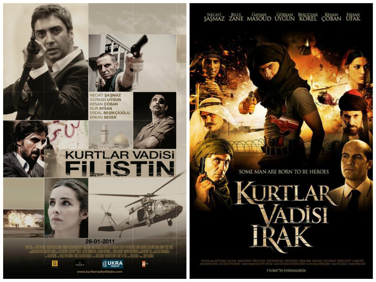 مصر في المسلسلات التركية .. أم الماسونية العالمية ودولة الخيانة أفيش فيلمي وادي الذئاب العراق وفلسطين