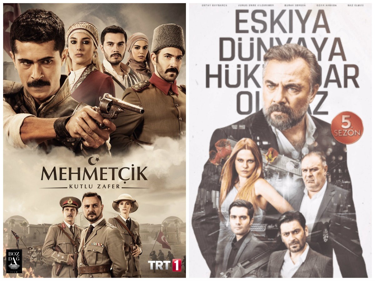 مصر في المسلسلات التركية .. أم الماسونية العالمية ودولة الخيانة أفيش مسلسلي قطاع الطرق وكوت العمارة