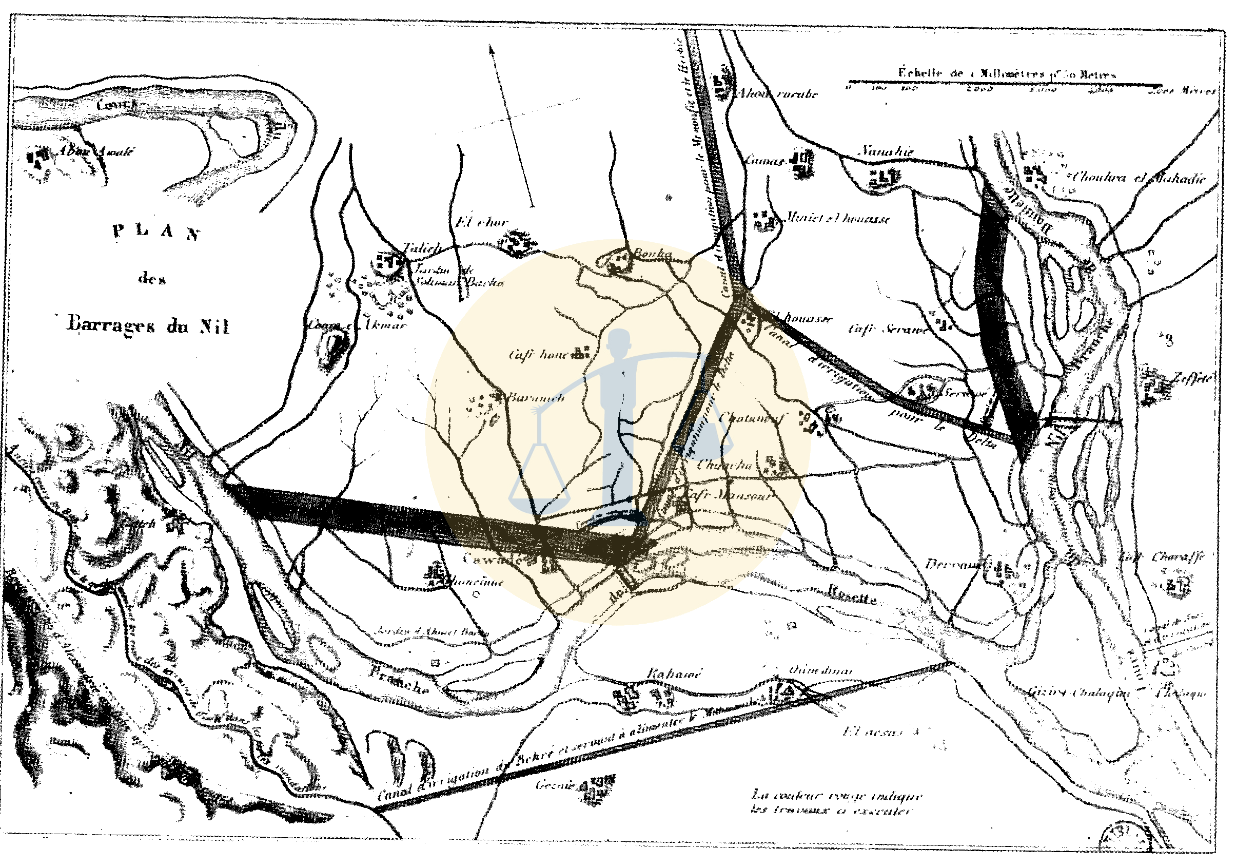 جماعة السان سيمون .. قصة اليد المخفية لحكم مصر منذ 187 سنة خريطة تصميم القناطر الخيرية