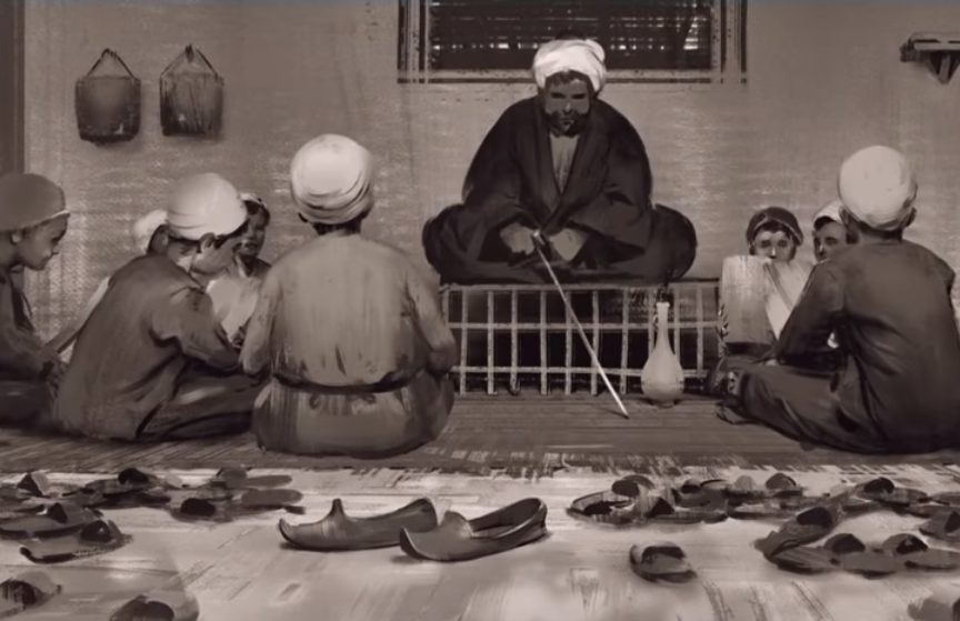 ليت زمن الكتاتيب يعود يومًا .. في حب الشيخ جمال أبو قرقار رسمة زمن الكتاتيب