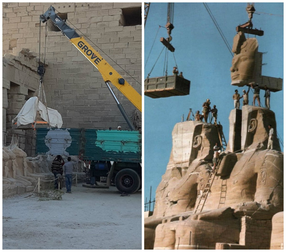 بين واقع نقل الكباش وزمن إنقاذ أبو سمبل “المقارنة لا تجوز” نقل الكباش - أبو سمبل