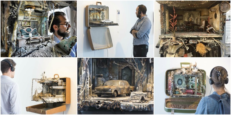 رحل ووضع وطنه المفقود داخل حقائب اللاجئين.. سوريا المعاناة والإبداع (صور) سوريا