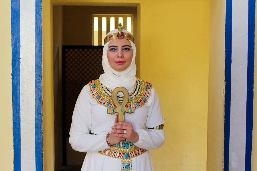 شاهد بالصور : أول حفل زفاف على الطريقة الفرعونية حفل زفاف راندا على الطريقة الفرعونية