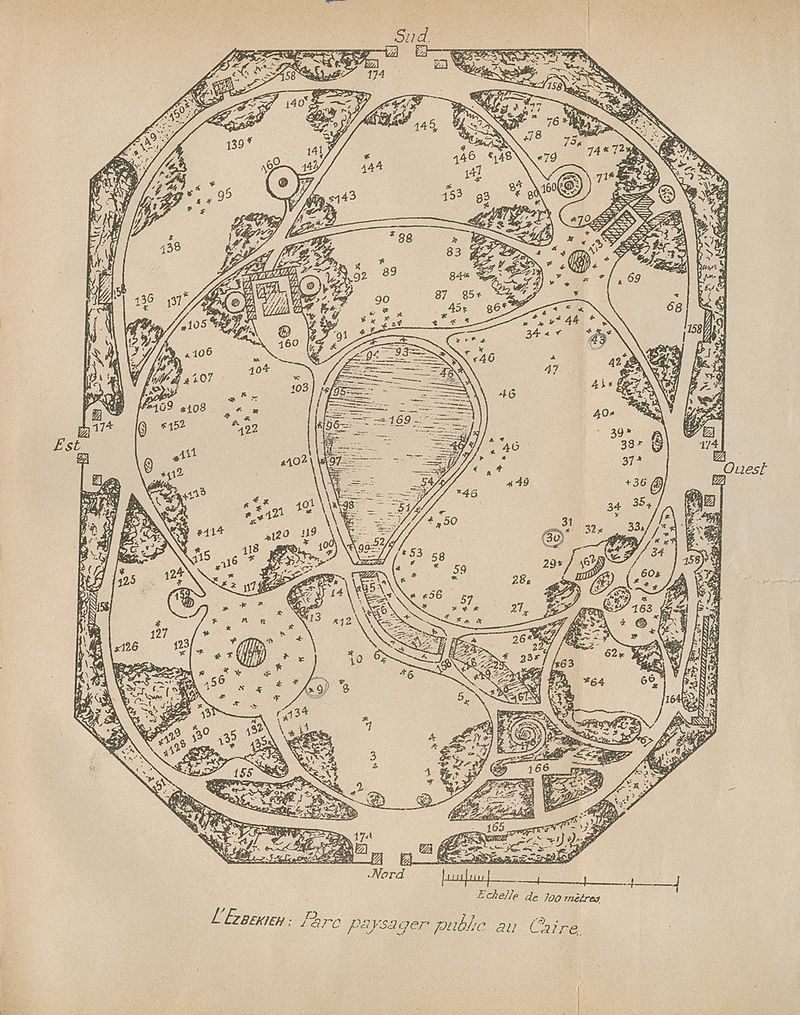 الأزبكية والعتبة الخضراء “قصة ثنائية ابتلعهما الزحام” خريطة الأزبكية سنة 1899