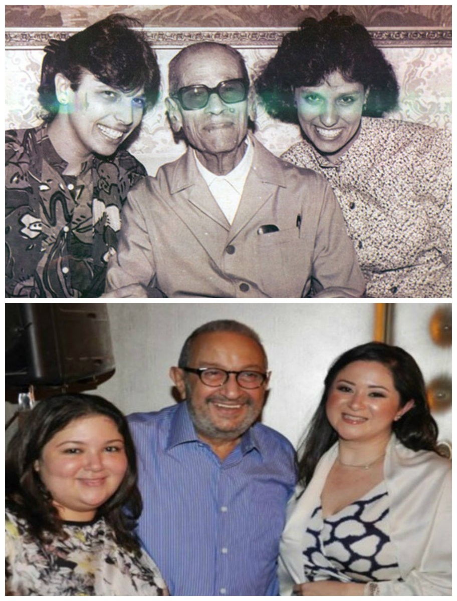 نور الشريف ونجيب محفوظ “صُدَف المشوار والرحيل بين الأستاذ المريد والأديب” نجيب محفوظ ونور الشريف وبناتهما