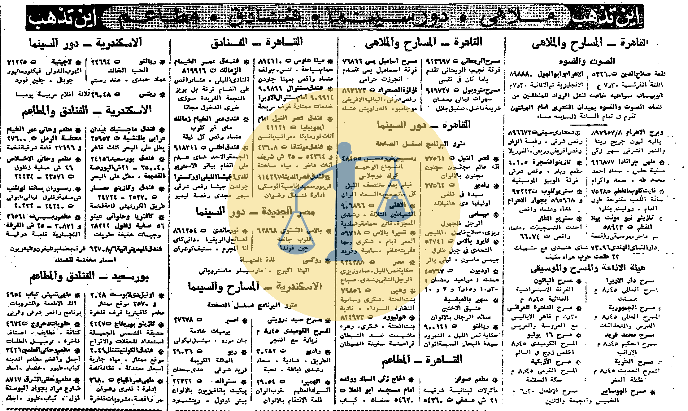 “أرشيف أخبار يوم 15 رمضان زمان” ضرائب على الأوبرا والشعب يأكل 800 مليون بيضة خدمات الأحد 15 رمضان 1384 هجري الموافق 17 يناير عام 1965 م