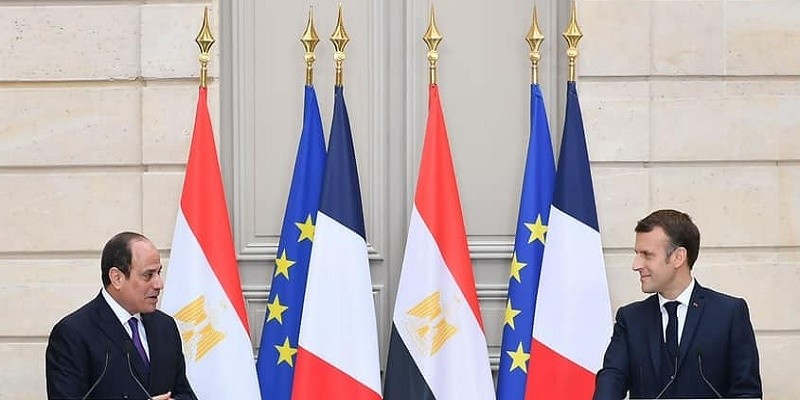 الرئيس عبدالفتاح السيسي - ماكرون