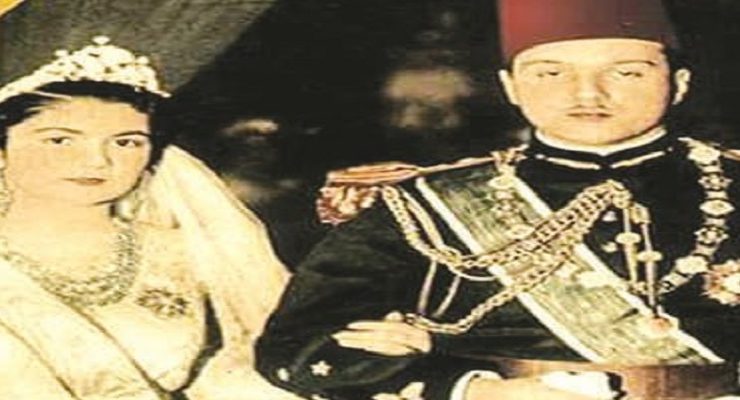 الملك فاروق والملكة فريدة