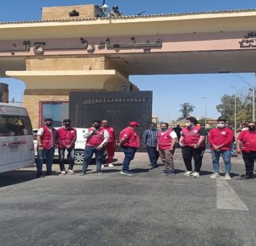 استقبال المصابين الفلسطينيين