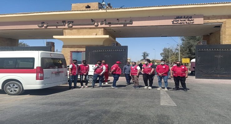 استقبال المصابين الفلسطينيين