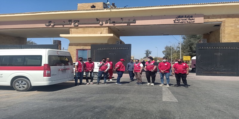 استقبال المصابين الفلسطينيين