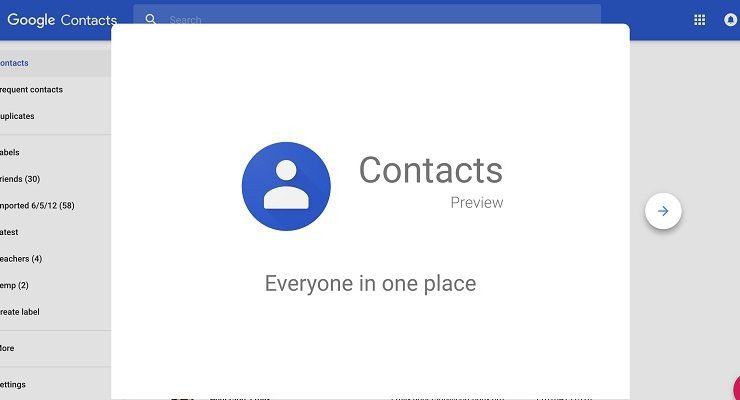 حذف جهات الاتصال المكررة أو تنظيمها عبر خدمات Google Contacts
