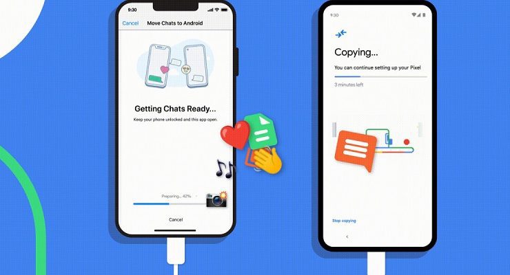 تحويل بيانات واتساب من ايفون إلى اندرويد