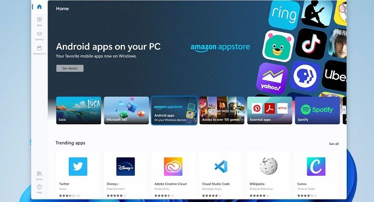 كيفية تشغيل متجر أمازون على ويندوز 11 لتثبيت واستخدام تطبيقات اندرويد على جهازك