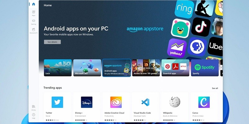 كيفية تشغيل متجر أمازون على ويندوز 11 لتثبيت واستخدام تطبيقات اندرويد على جهازك