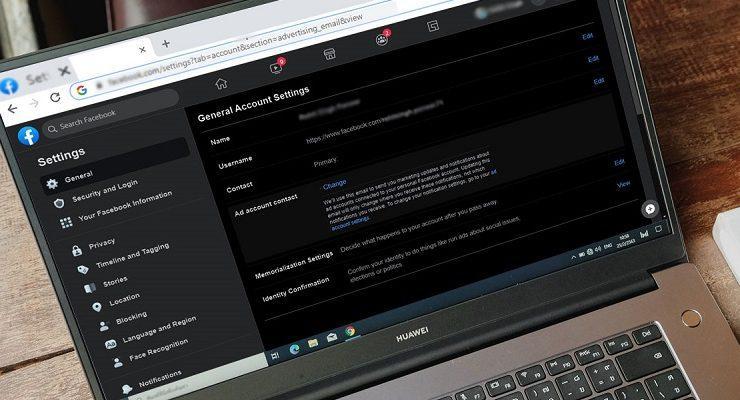 كيفية تغيير البريد الإلكتروني في فيسبوك