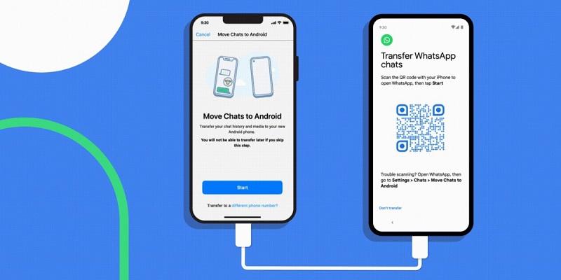 كيفية نقل محادثات واتساب من اندرويد لايفون