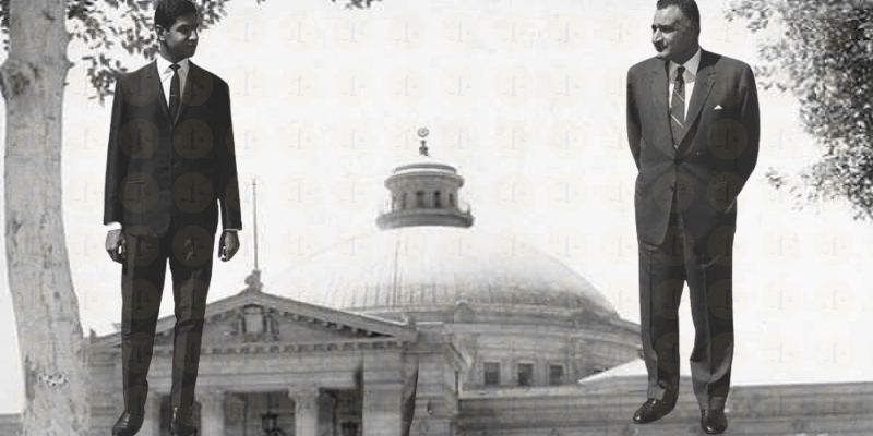 عندما فتن خالد جمال عبدالناصر لأبيه على نشاط زملاءه في جامعة القاهرة “هكذا رد والده” جمال عبدالناصر - ابنه خالد