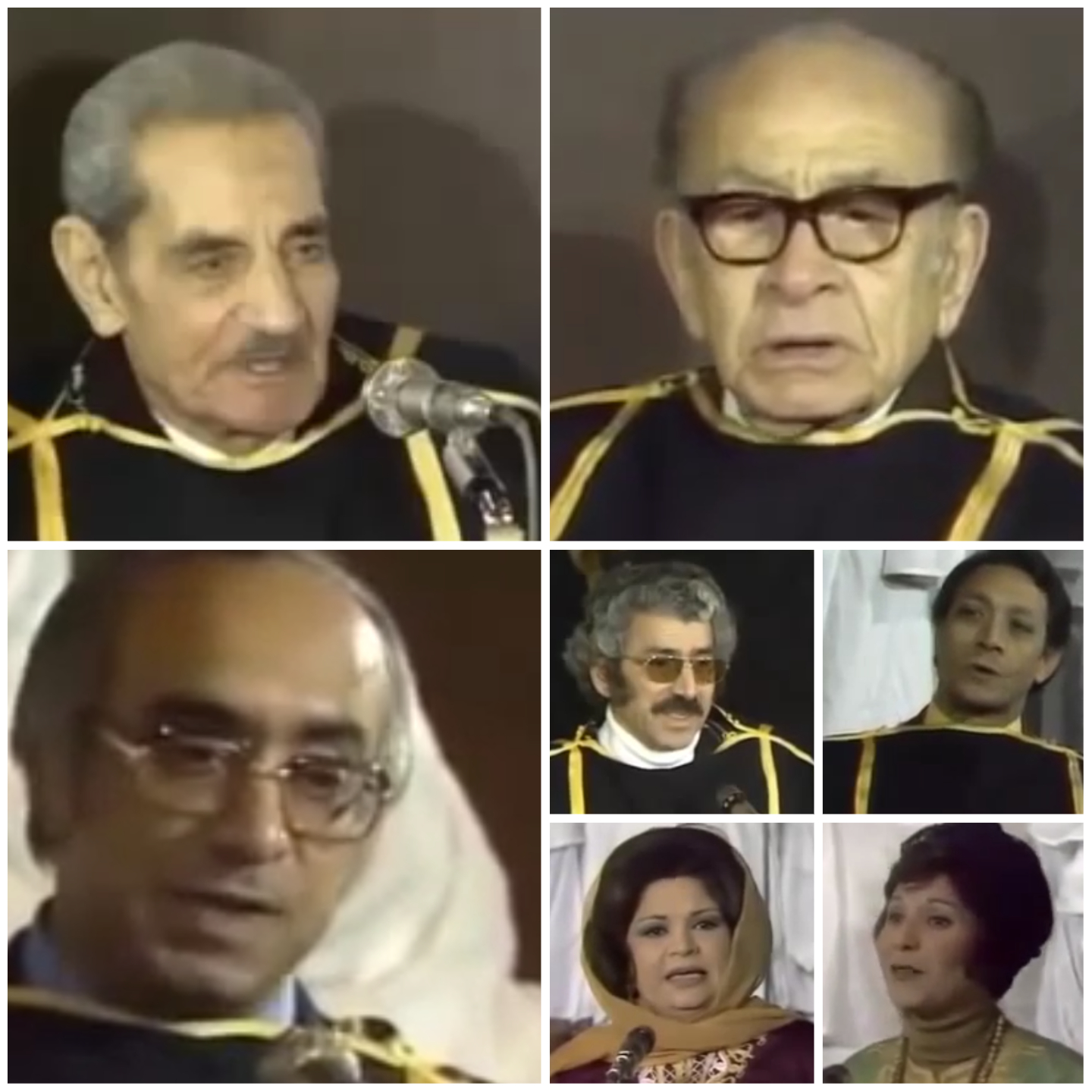 الممثلون المشاركون في أمسية نهج البردة