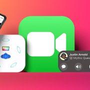 مشاركة الشاشة في FaceTime