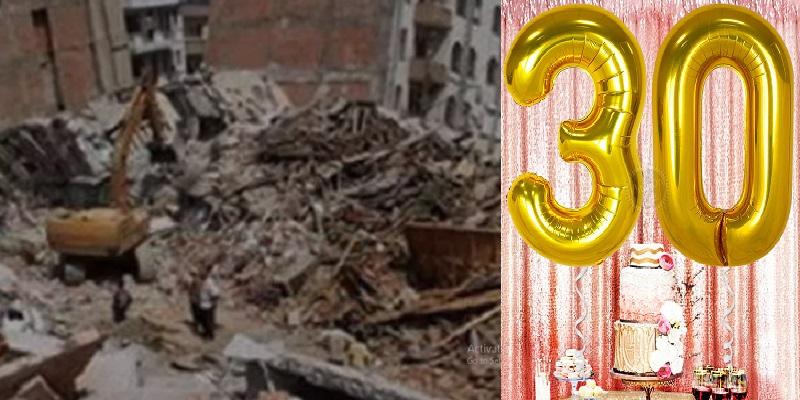 حياتي يوم الزلزال.. ويوم عيد ميلاده الـ30 الزلزال