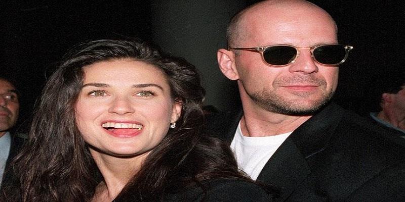 بروس ويلز وديمي مور وابنتيهما