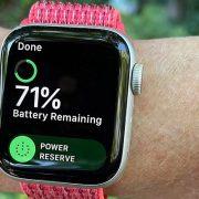 معرفة حالة البطارية في ساعات ابل الذكية