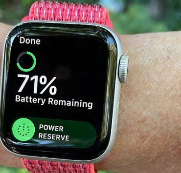 معرفة حالة البطارية في ساعات ابل الذكية