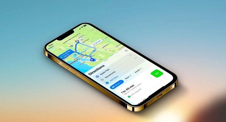 كيفية تحديد المحطات في خرائط ابل