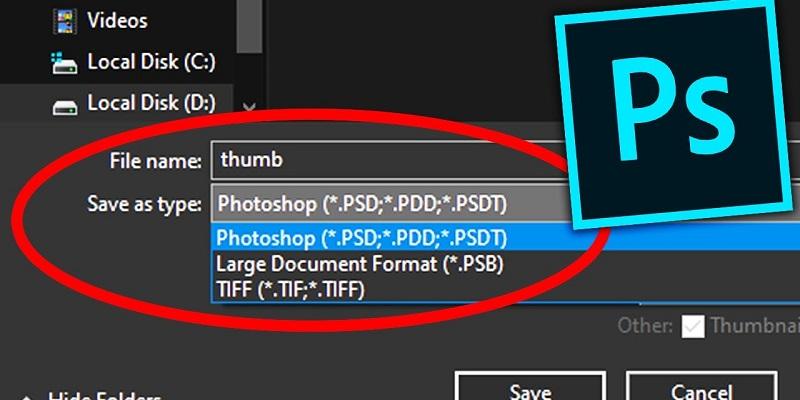 كيفية حفظ ملف فوتوشوب بصيغ مختلفة