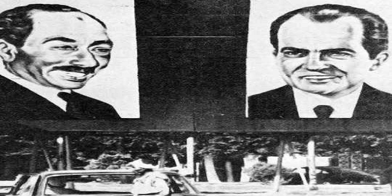 نيكسون والسادات في رأس التين