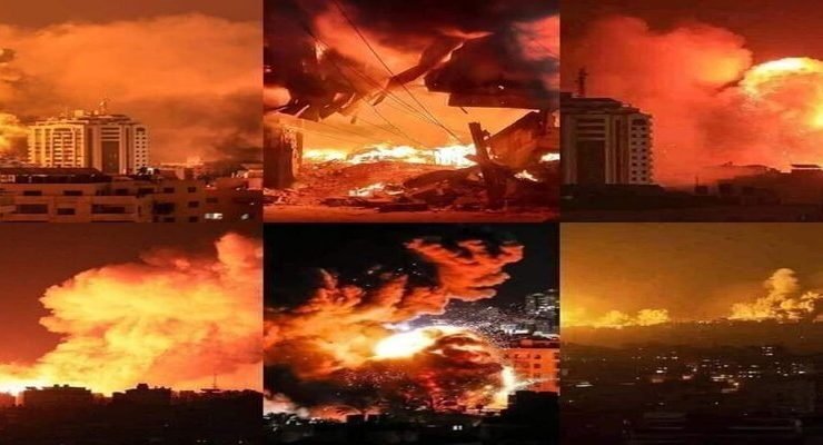 الهجوم الأعنف بغزة