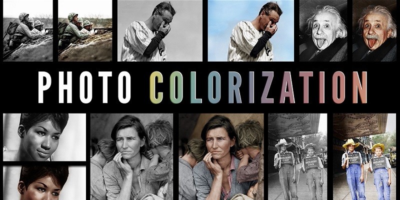 تلوين الصور القديمة بمختلف الطرق عبر الهواتف الذكية أو الكمبيوتر أو تطبيقات الويب